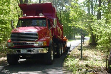 Red Dump Truck | Bill's Construction in Rhode Island