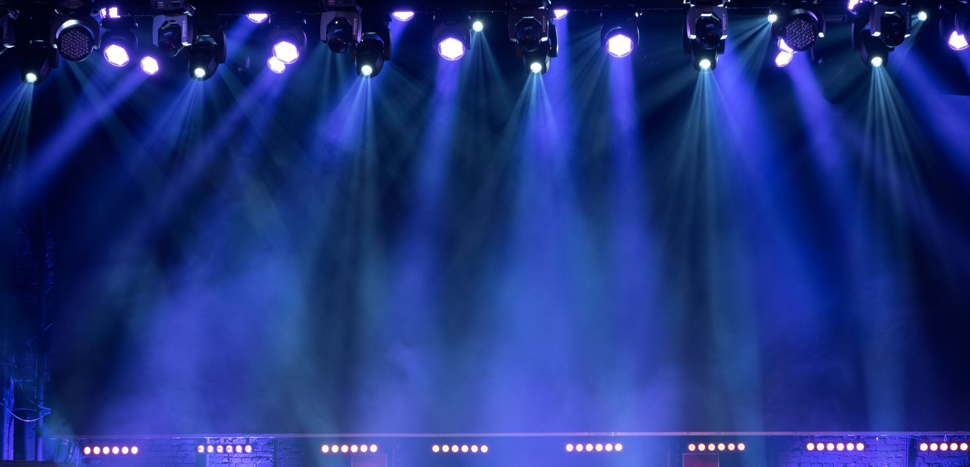 Light from the scene during a concert.