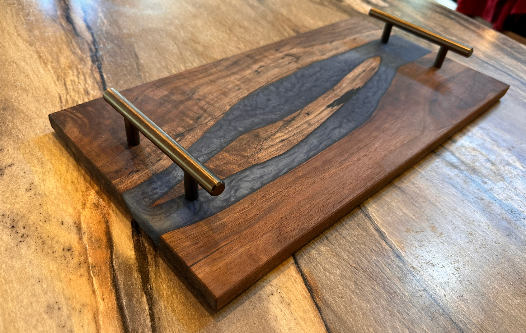 Epoxy Curled Walnut charcuterie board