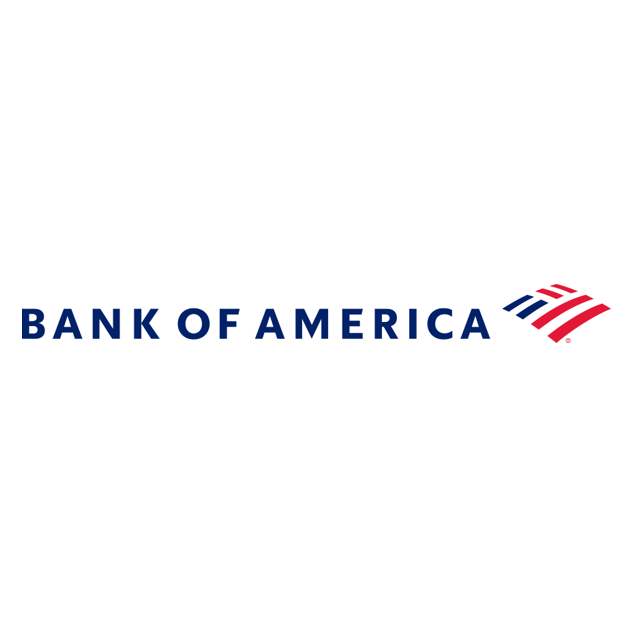 The bank of america logo is on a white background.