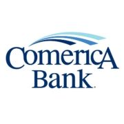 The comerica bank logo is on a white background.