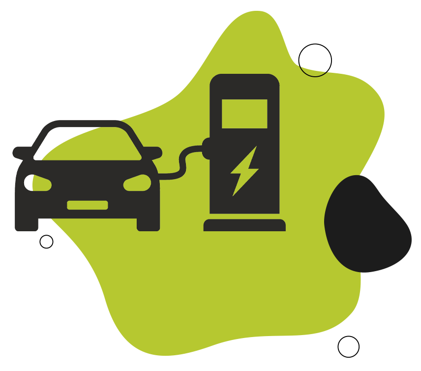 Electric car charging icon