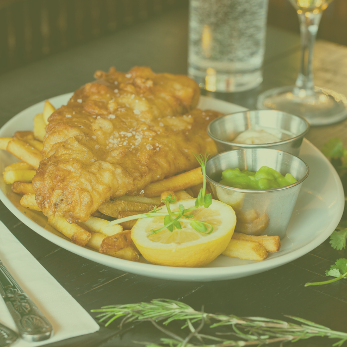 Burger from Drakes Fine Food & Spirits