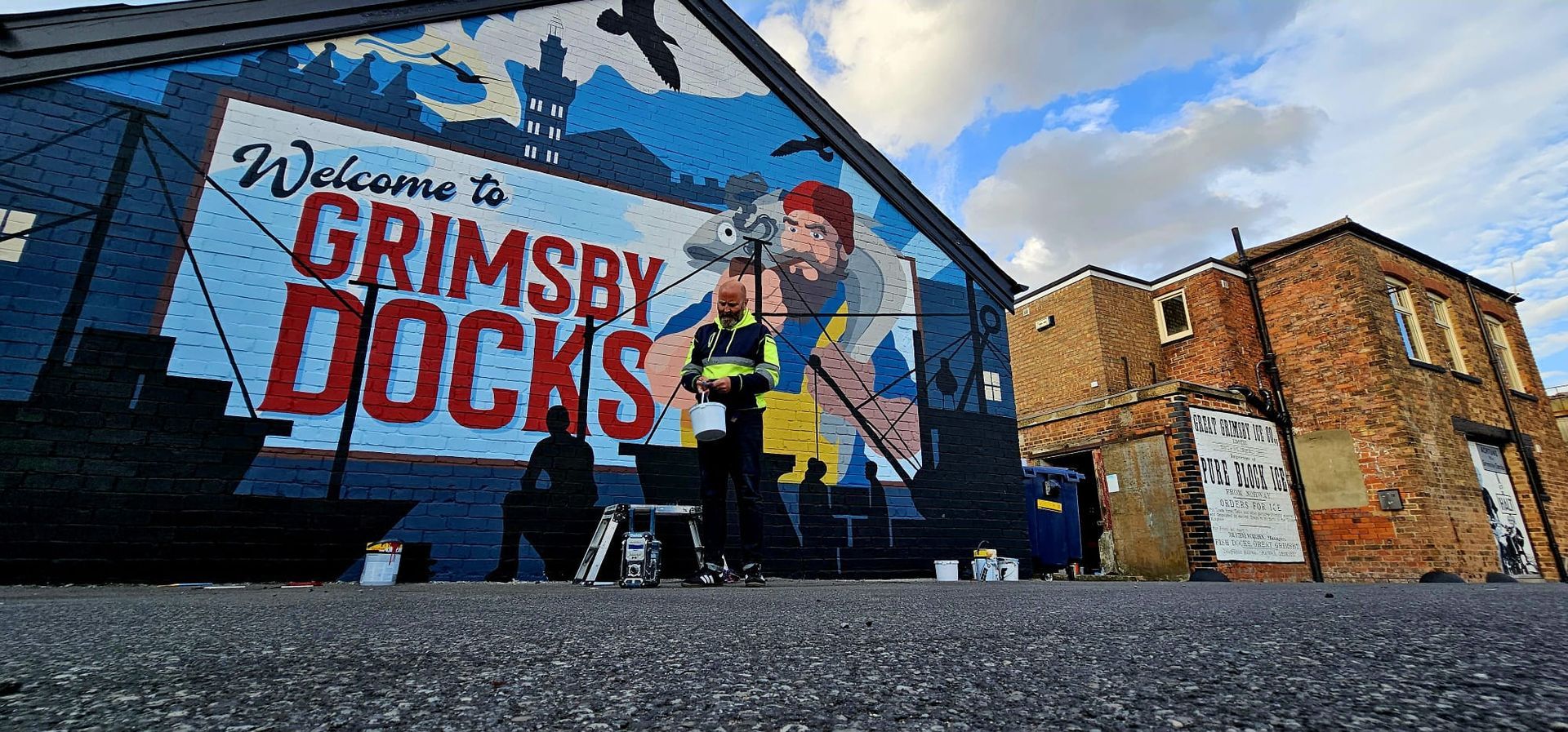 The Grimsby Docks Drive-In Mural by Creative Start