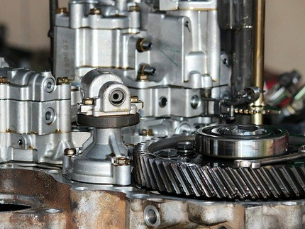 A close up of a machine with gears on it
