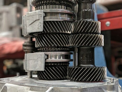 A bunch of gears are stacked on top of each other