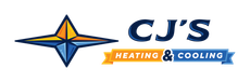 A logo for cj 's heating and cooling company