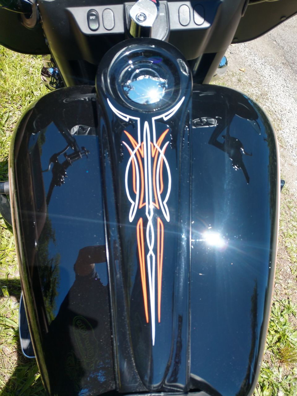 A black motorcycle with the number 80 on it