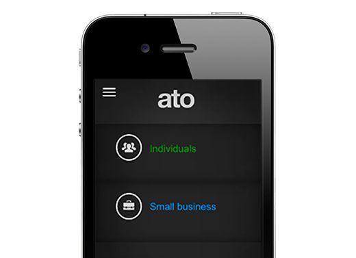 A phone with the word ato on it
