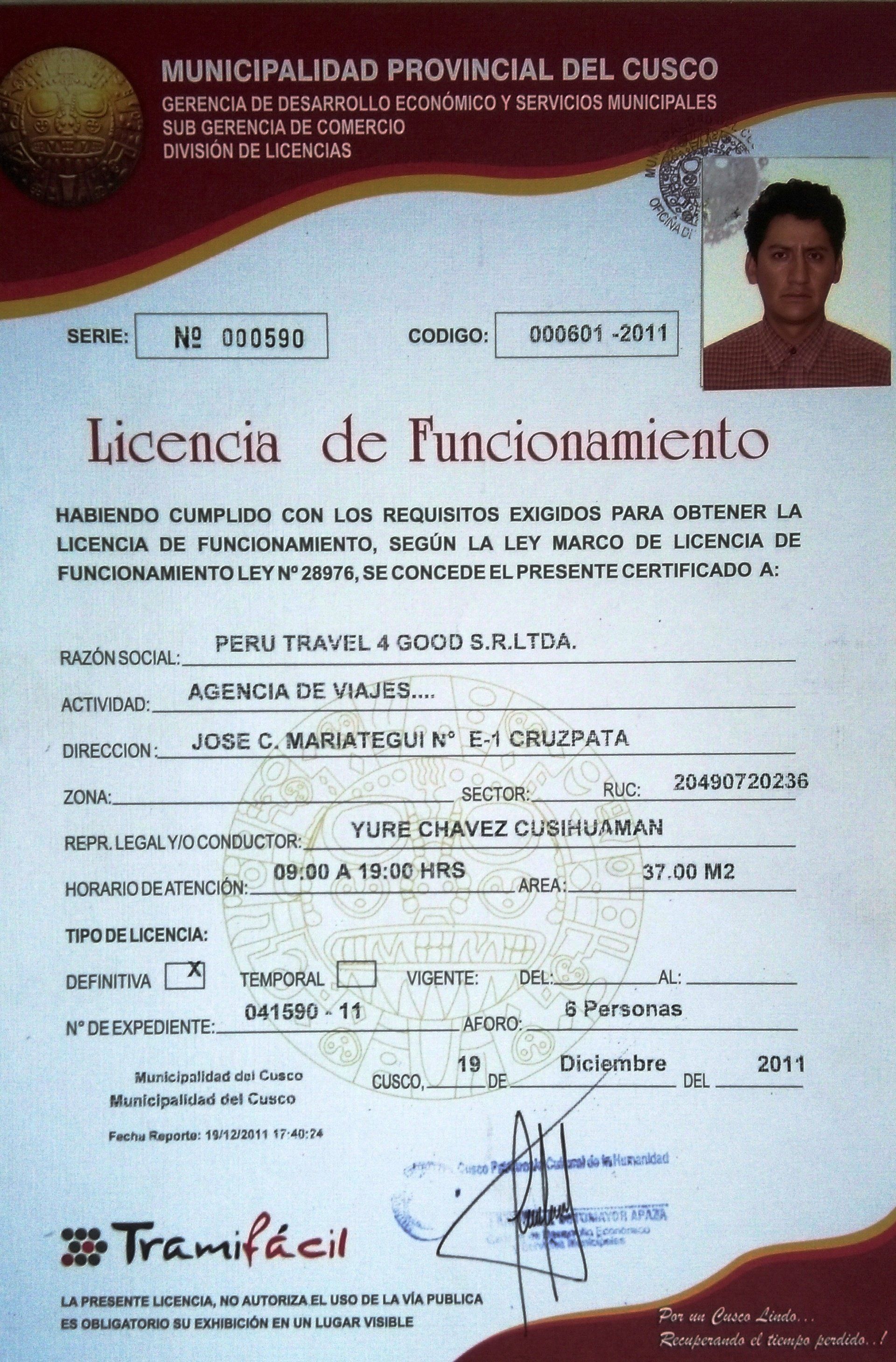 Cusco Certification