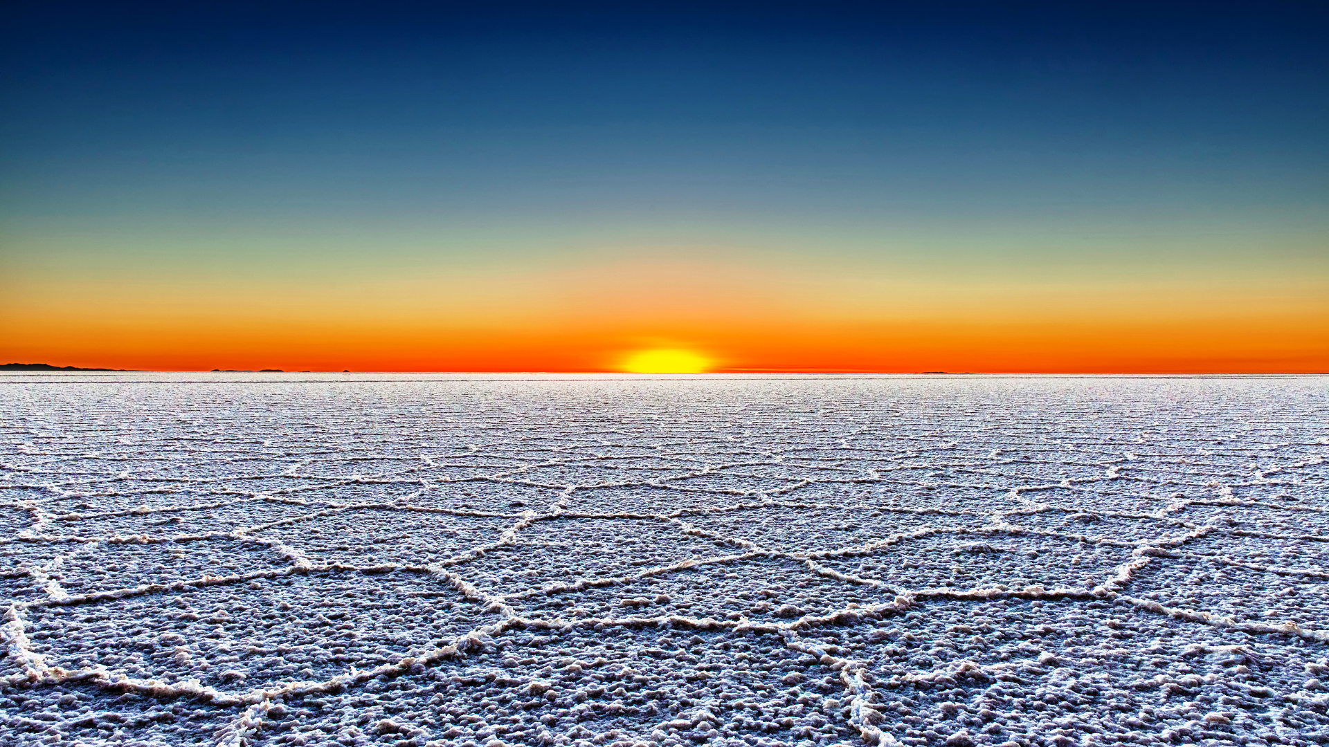 Sunset on the Uyuni Salt Flats