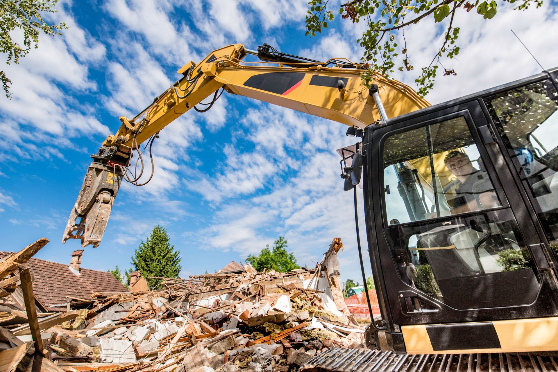 An Excavator at a Demolition Site — Bendigo, VIC — Ashworth Demolitions