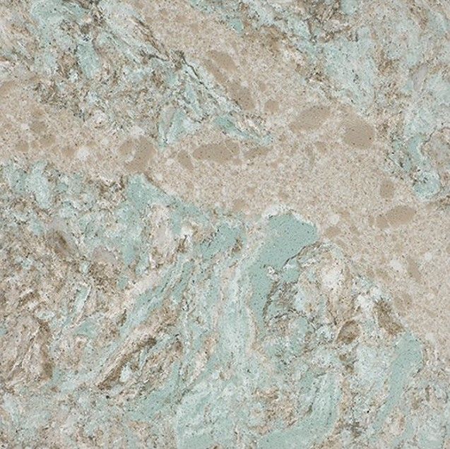 A close up of a quartz counter top