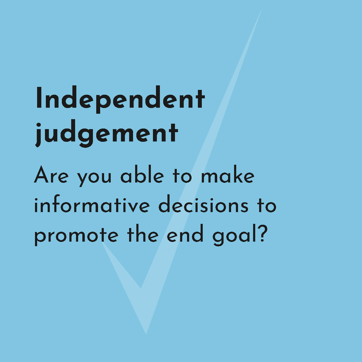 independent judgement