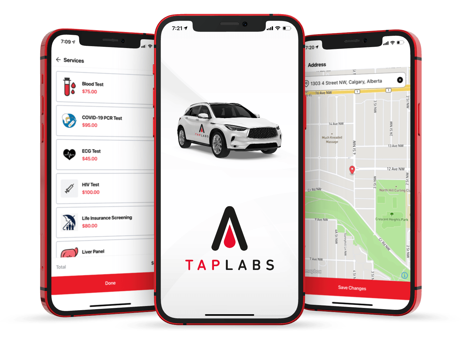 Mobile app for blood collection services by TapLabs