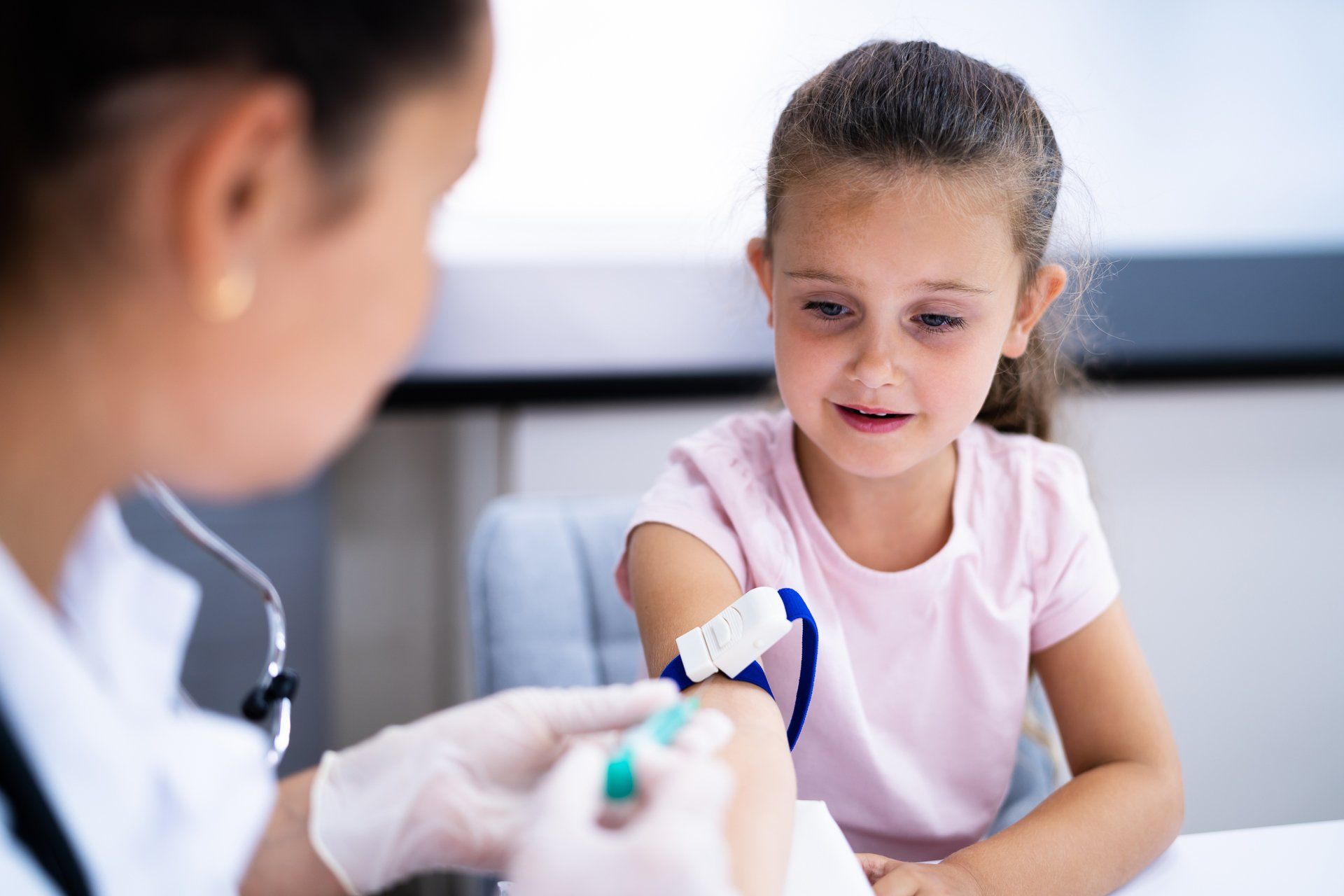 Healthcare provider utilizing TapLabs mobile blood collection services to help child patient