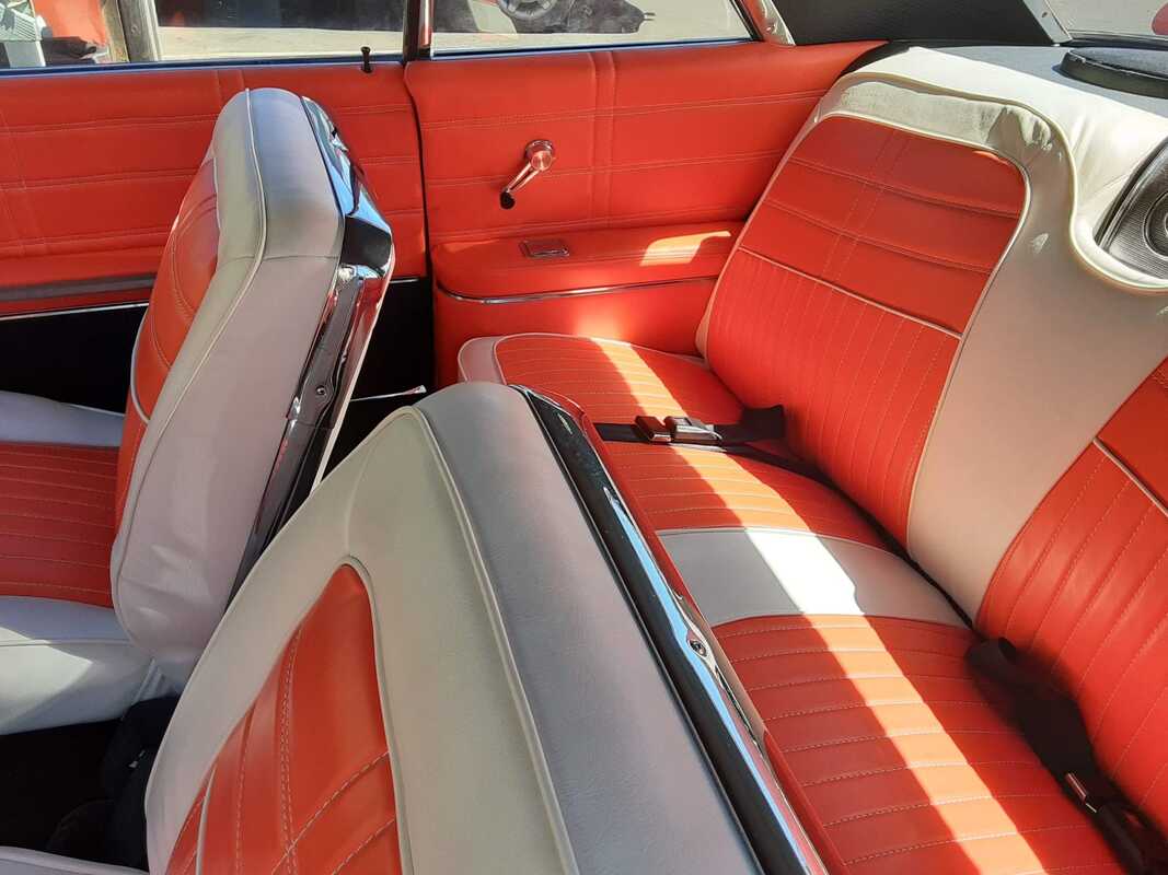 Car seats newly upholstered