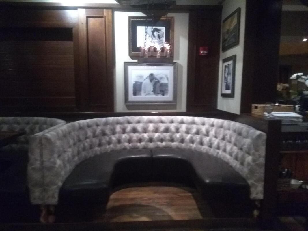 Booth seat in a restaurant