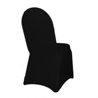 Black chair with a tall rounded back, seen in side view on a white background