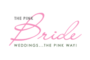 Logo reading “The Pink Bride” with “Weddings...the pink way!” in pink and gray script.