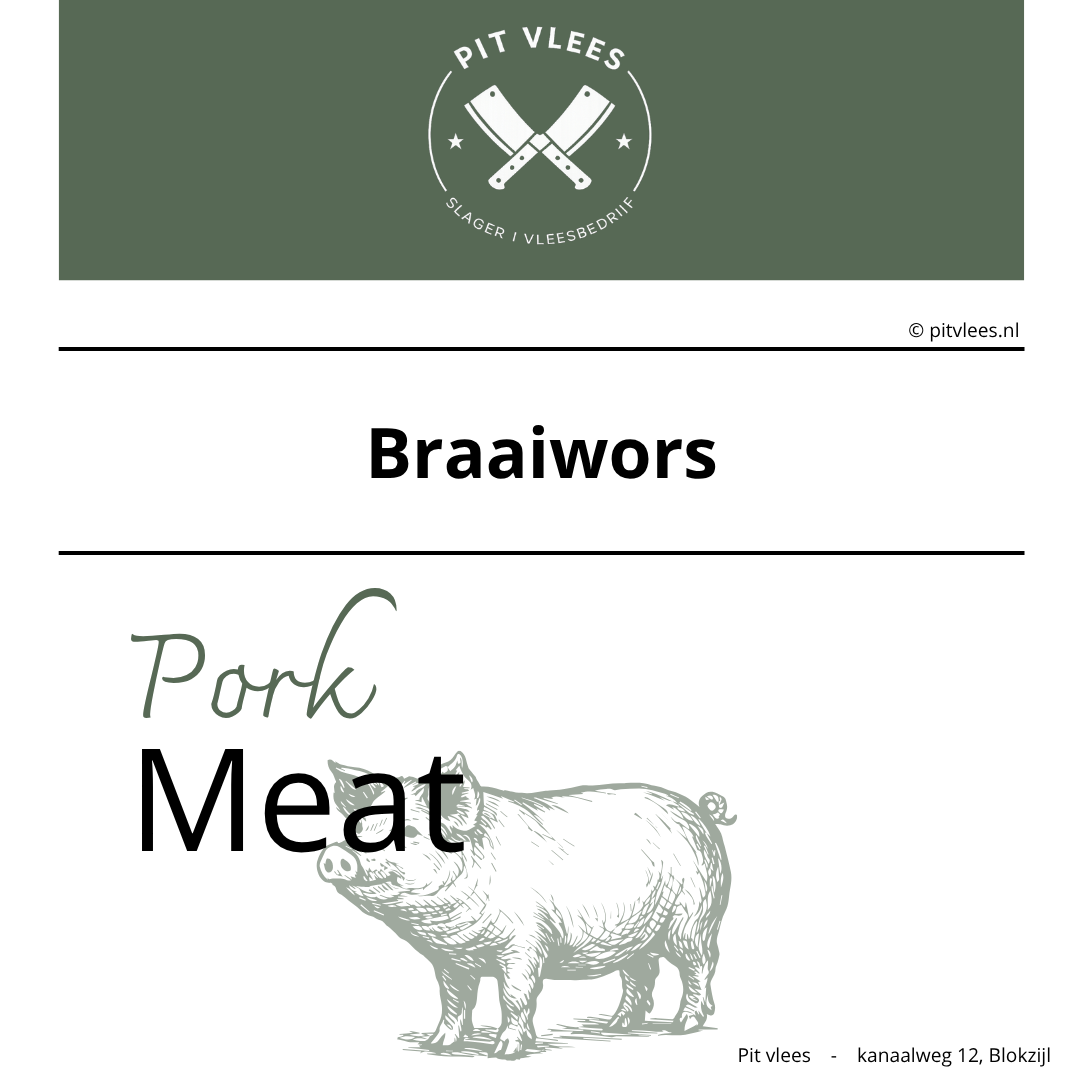 alt= pit vlees braaiwors