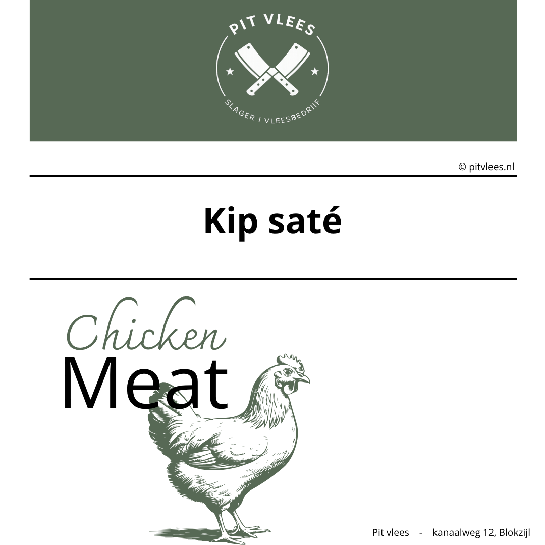 alt= pit vlees kip sate