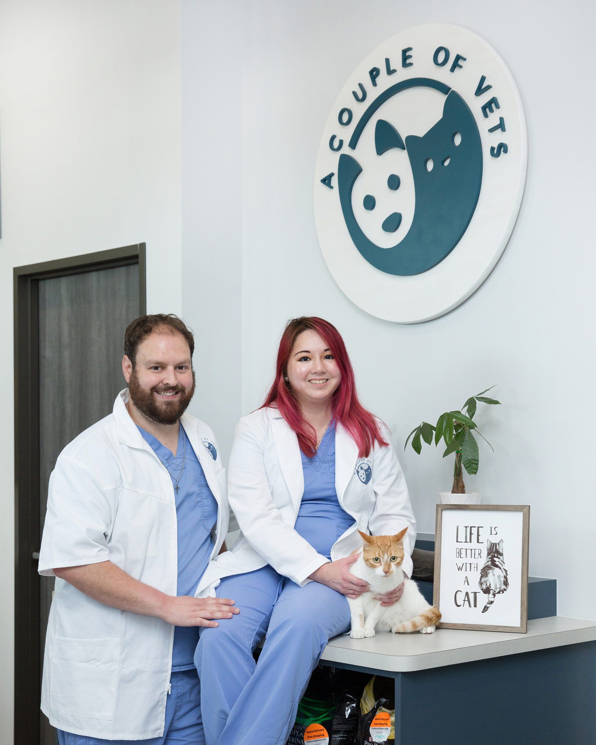 Veterinarian doctors and owners of A Couple of Vets