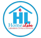 Un logotipo azul y blanco para laboratorios domésticos.