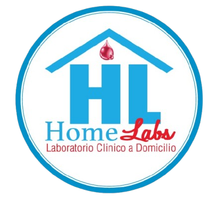 Un logotipo azul y blanco para laboratorios domésticos.