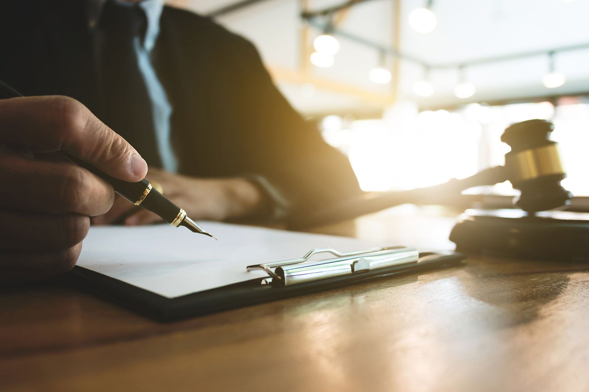 Attorney with Fountain Pen — Augusta, KY — Sanning & Sanning Attorneys at Law