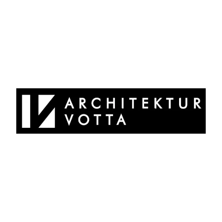 Ein schwarz-weißes Logo für ein Unternehmen namens Arkitektur Votta.