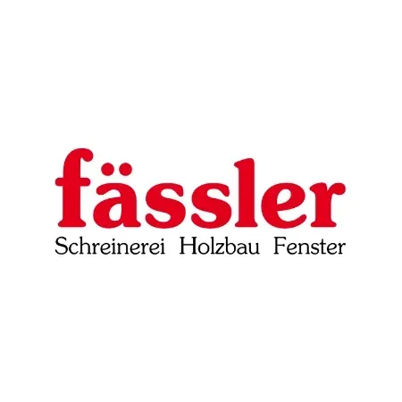 Ein rot-weißes Logo für eine Firma namens Fassler