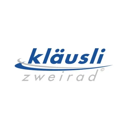 Ein blau-weisses Logo für Klausli Zweirad