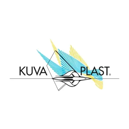 Es ist ein Logo für ein Unternehmen namens Kuva Plast.