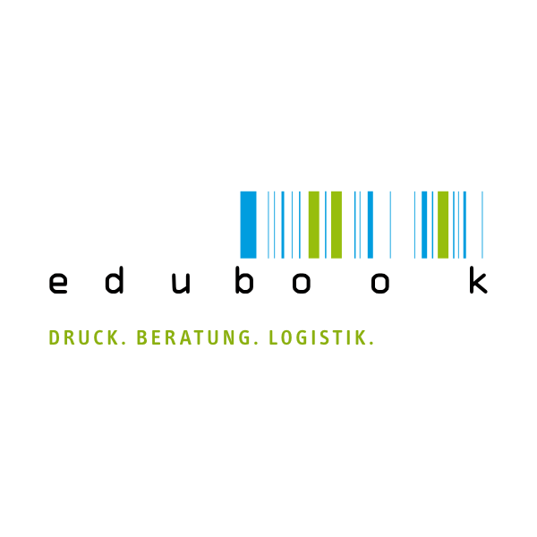 A logo for edubook druck beratung logistic