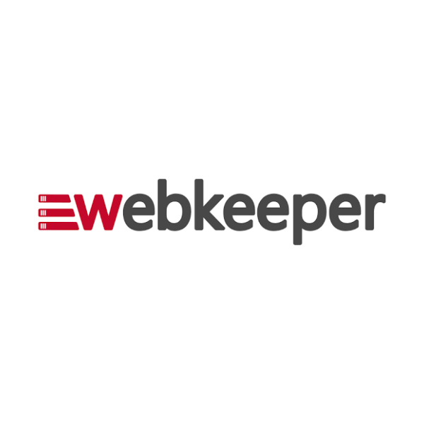 Das Webkeeper-Logo ist rot und schwarz auf weißem Hintergrund.