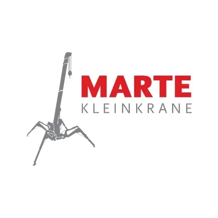 Ein Logo für eine Firma namens Marte Kleinkrane