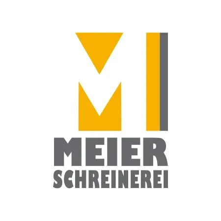 Ein gelb-graues Logo für die Meier Schreinerei