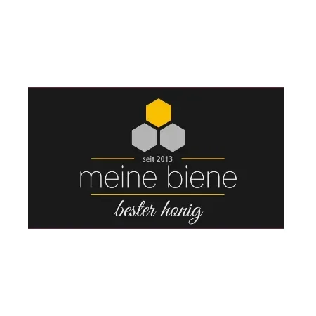 Ein schwarz-gelbes Logo für meine biene bester Honig