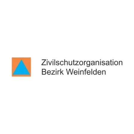 A logo for a company called civilschutzorganisation bezirk weinfelden