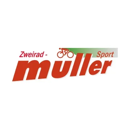 Ein rot-grünes Logo für Zweirad Müller Sport