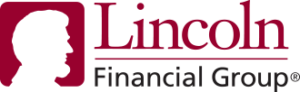 A logo for lincoln financial group with a silhouette of a man 's head