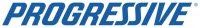 The word progressive is written in blue on a white background