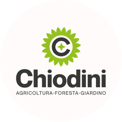 Logo of Chiodini, a company with a green sunflower emblem and text 