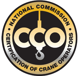 The logo for the national commission of crane operators