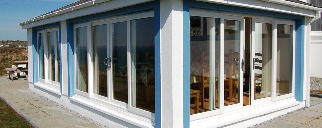 uPVC double glazed patio doors, exterior view of home