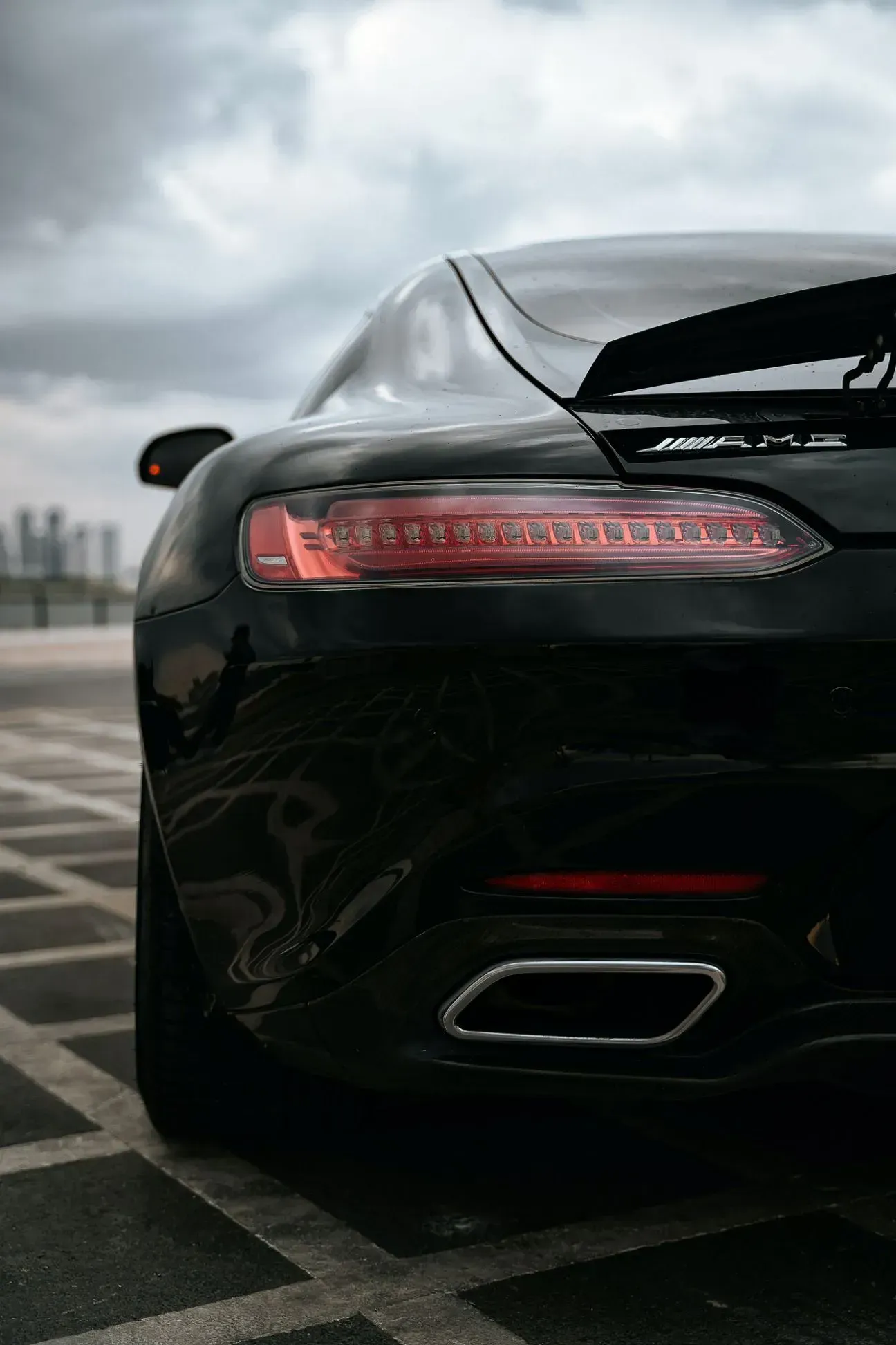 Black Mercedes-AMG GT Sports Car, Rear View — Chester's Mechanical & Performance in Tamworth, NSW