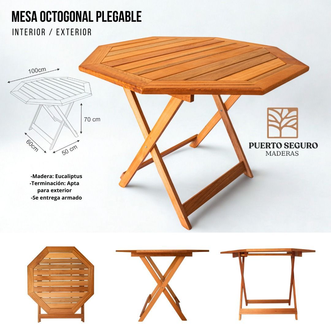 Mesa Octogonal plegable