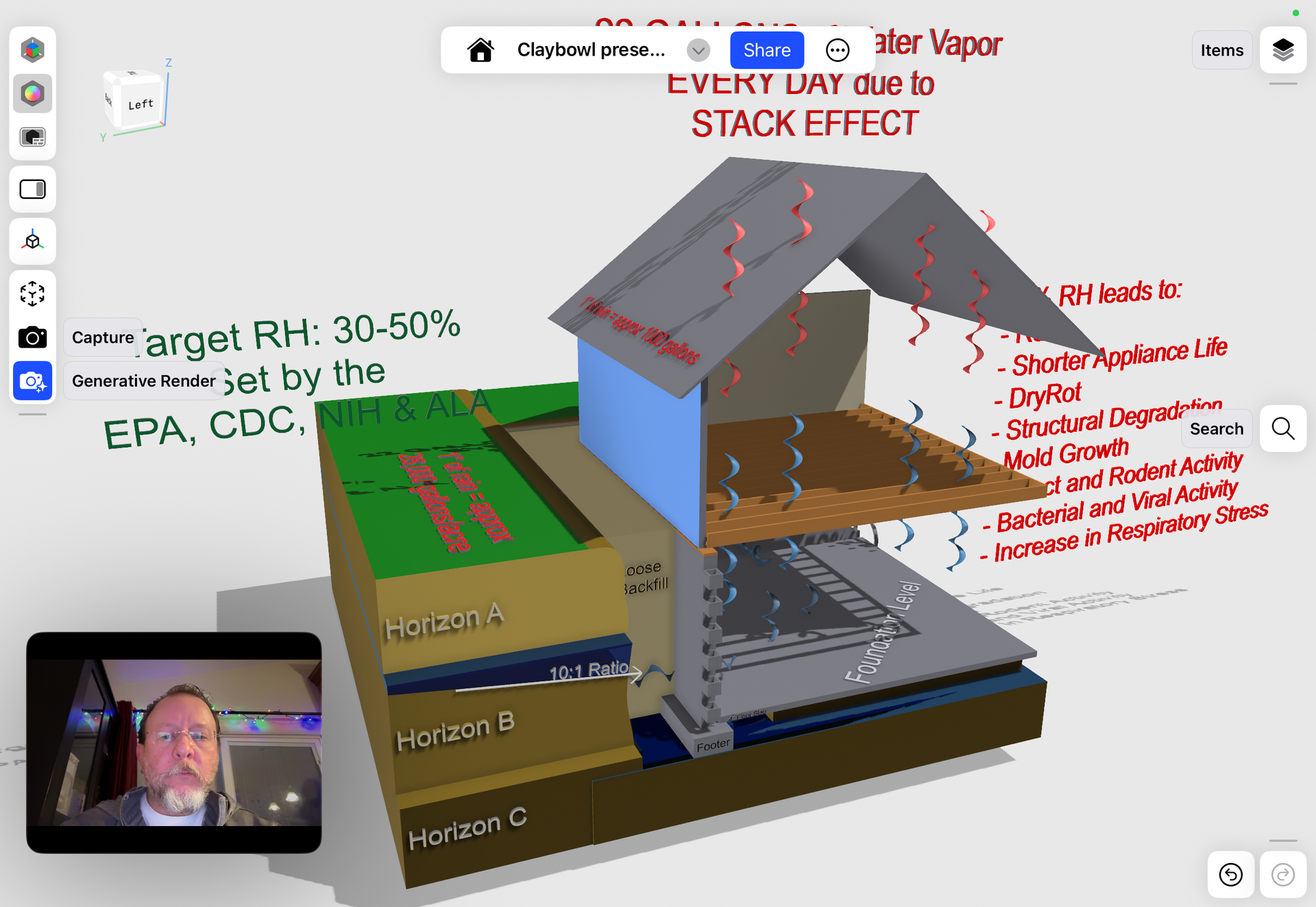 Screenshot of a virtual consultation 