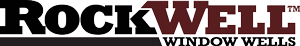 Logo: RockWell Window Wells in black and maroon text.